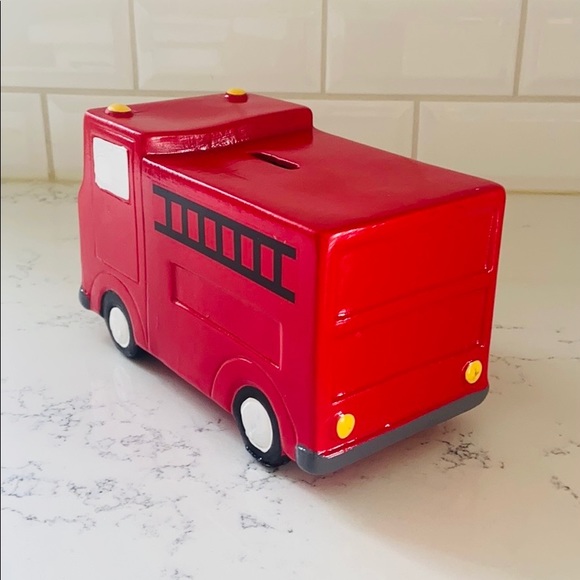 Isaac Jacobs Fire Truck Coin Bank - Picture 10 of 16